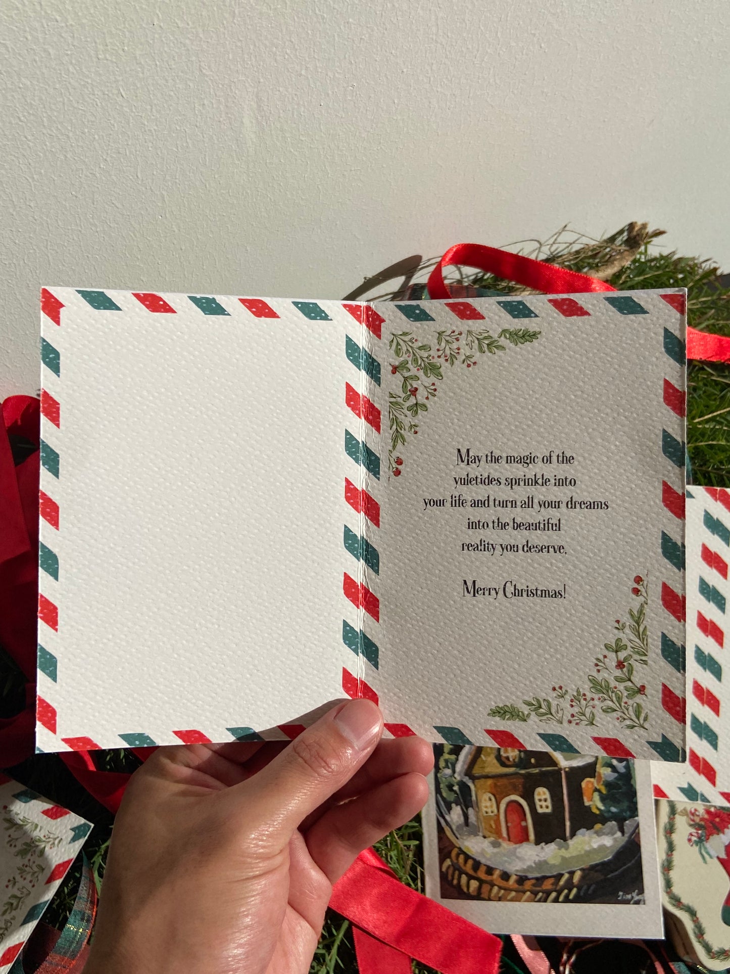 Snow globe, Christmas card