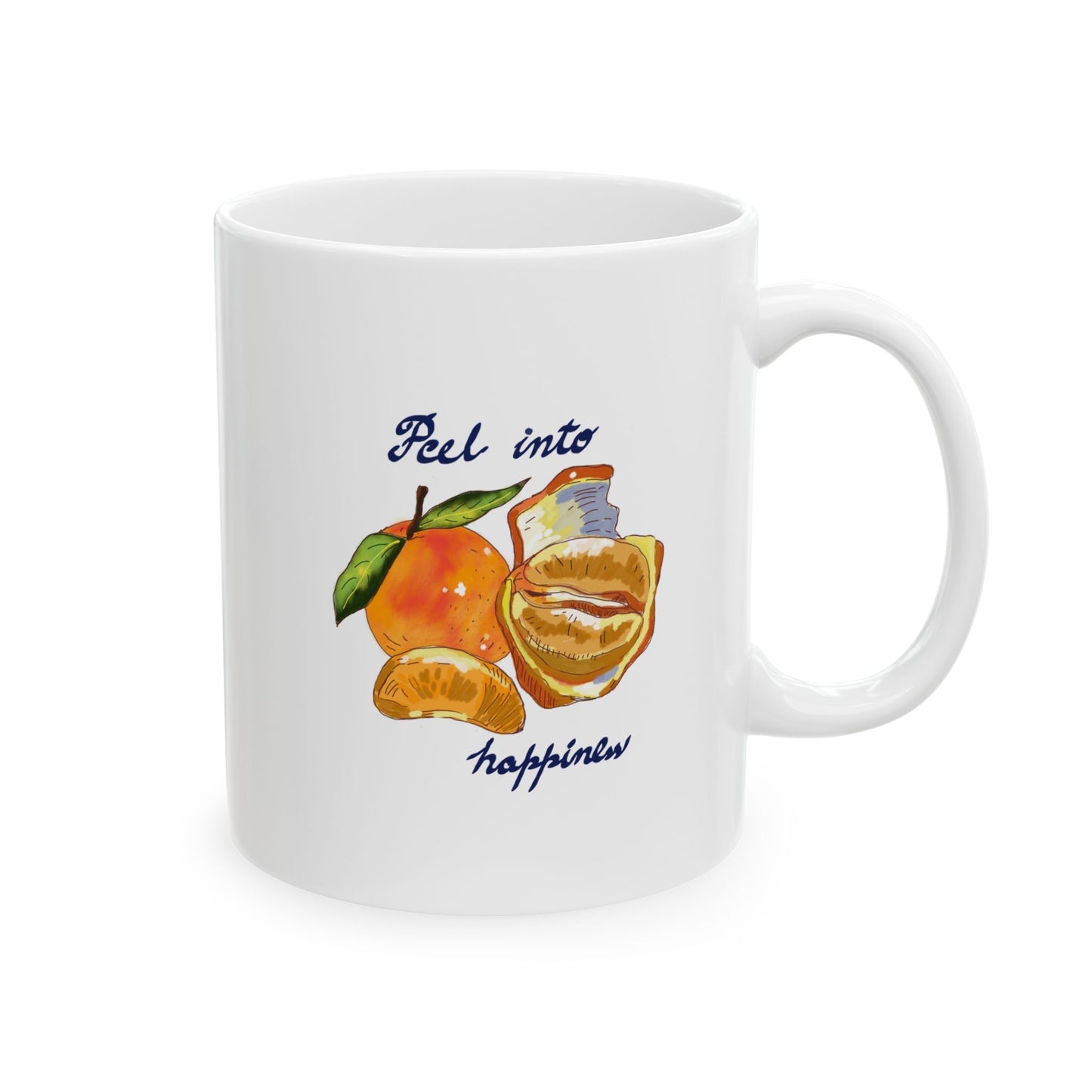 Timmy’s peel into Happiness mug