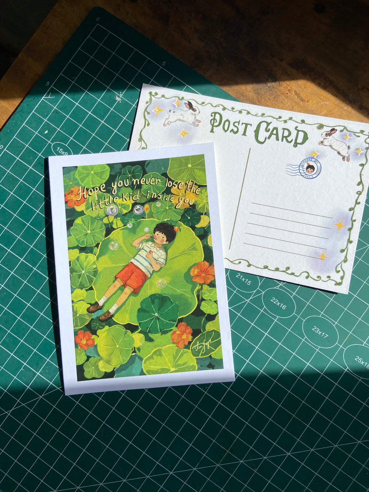 The kid inside you postcard