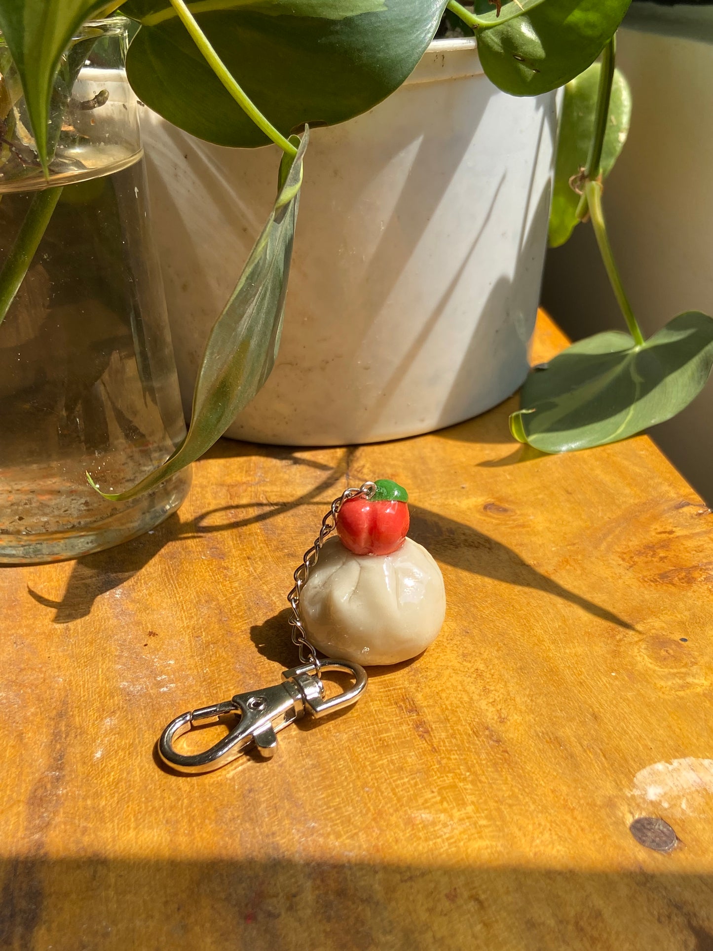 Peach dumplings keychain