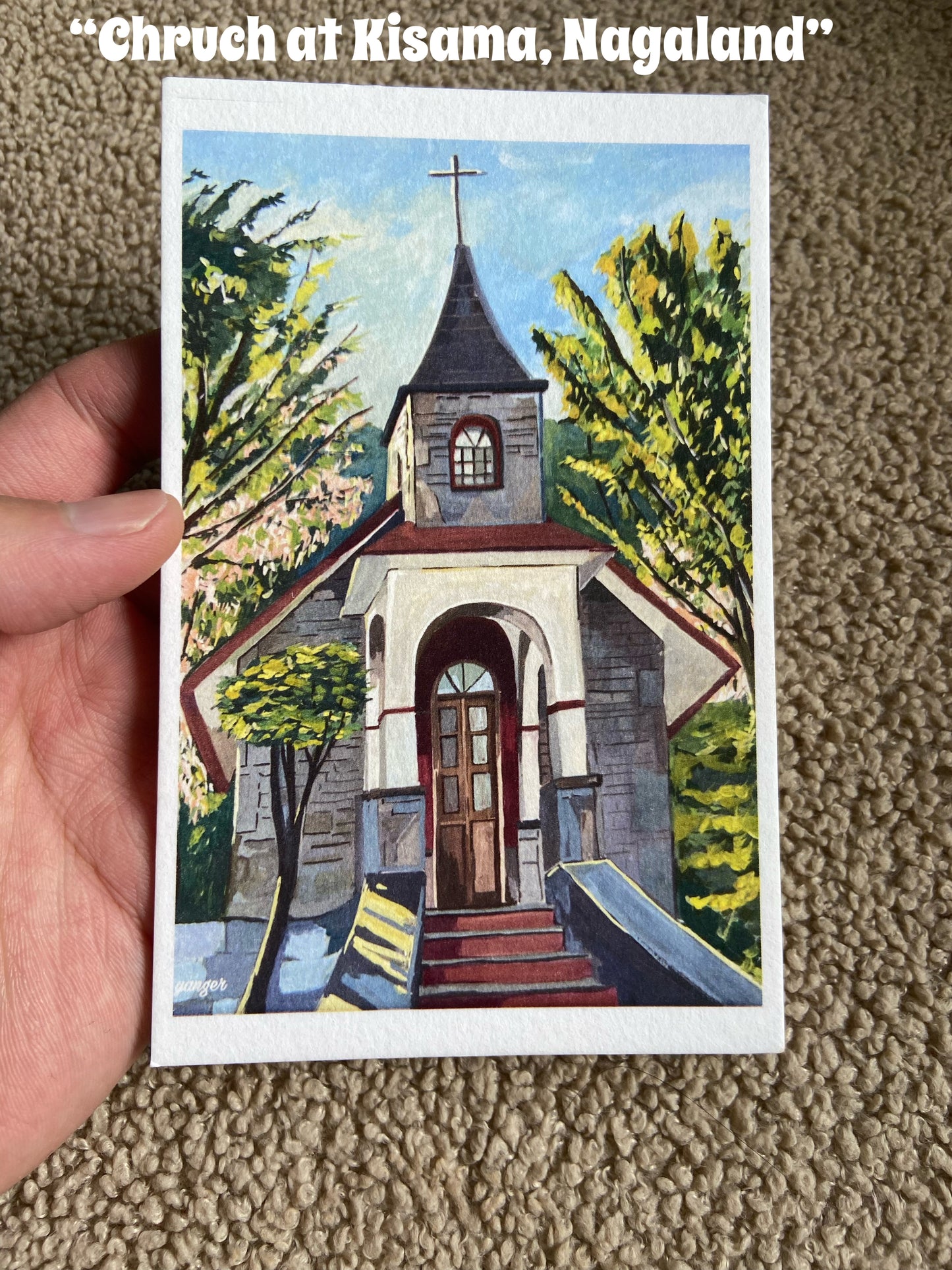 Church at Kisama, Nagaland postcard
