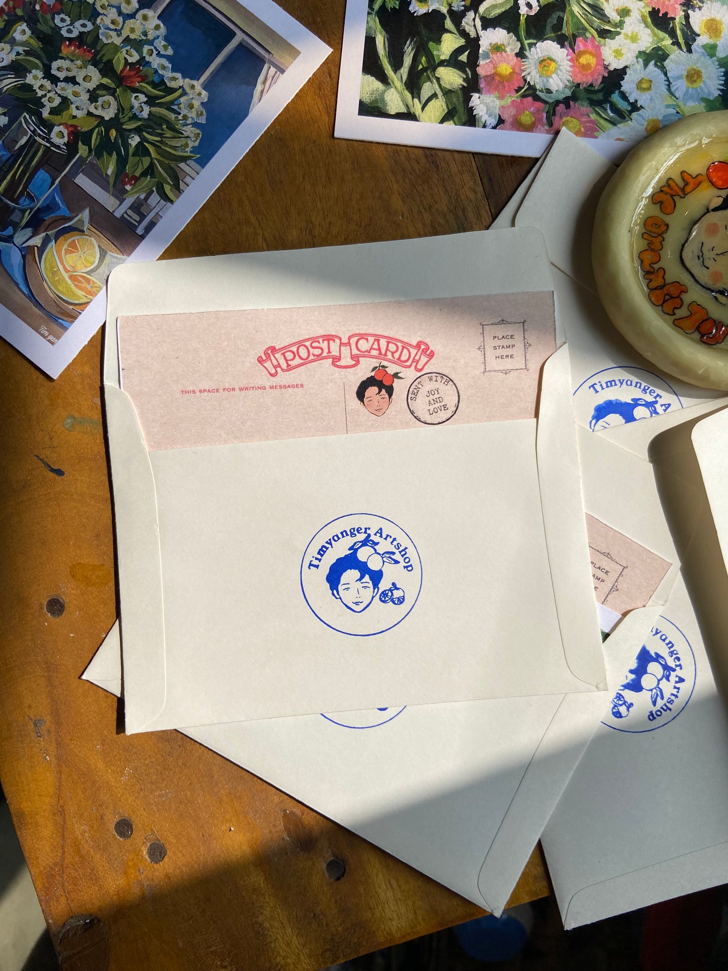 Bowl of Warm Tofu, seasonal greetings postcards