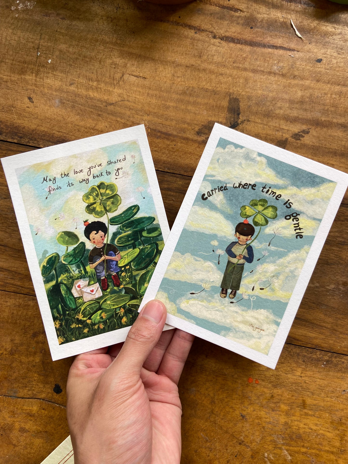 Orange boy Journey postcards