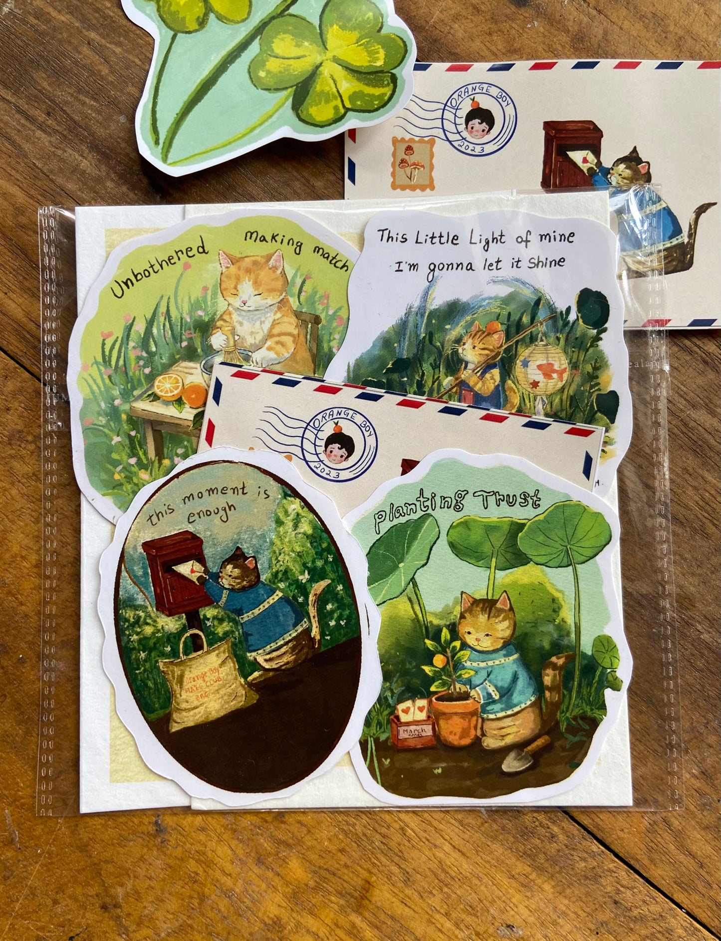 Lost cat stickers set