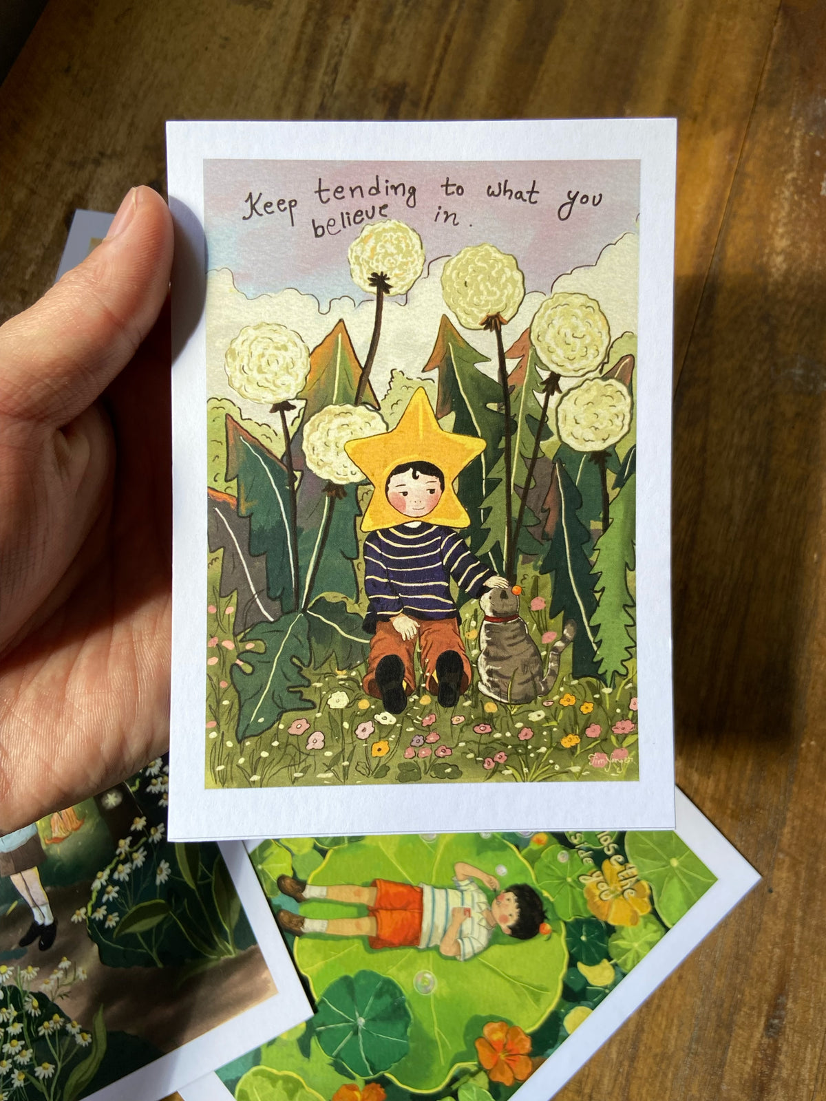 Orange boy Whimsical journey Postcard bundle