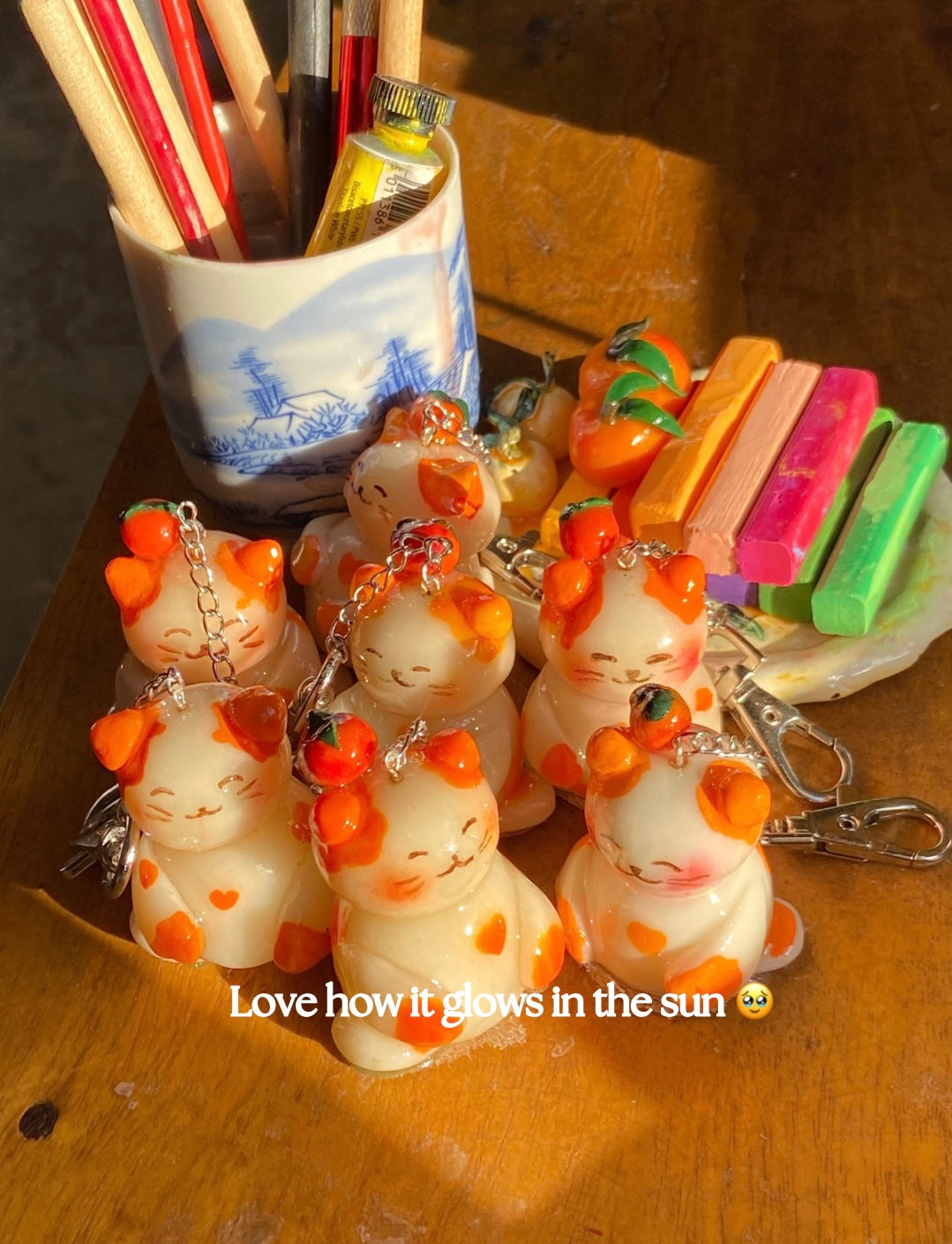 The orange cat keychain