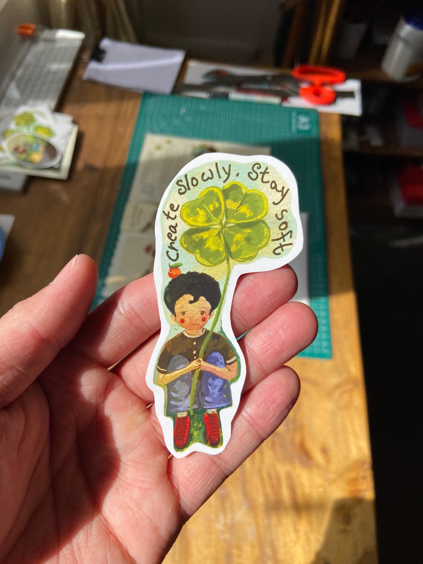 Wanderer orange boy sticker