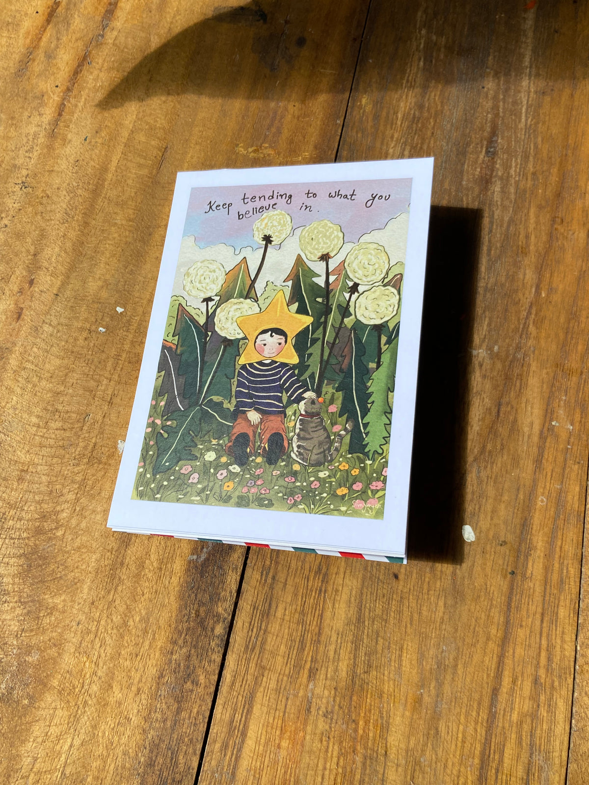 Keep tending to what you love greeting card