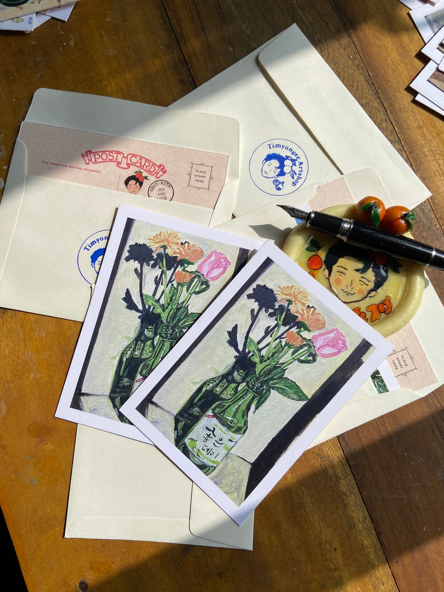 Soju vase postcards