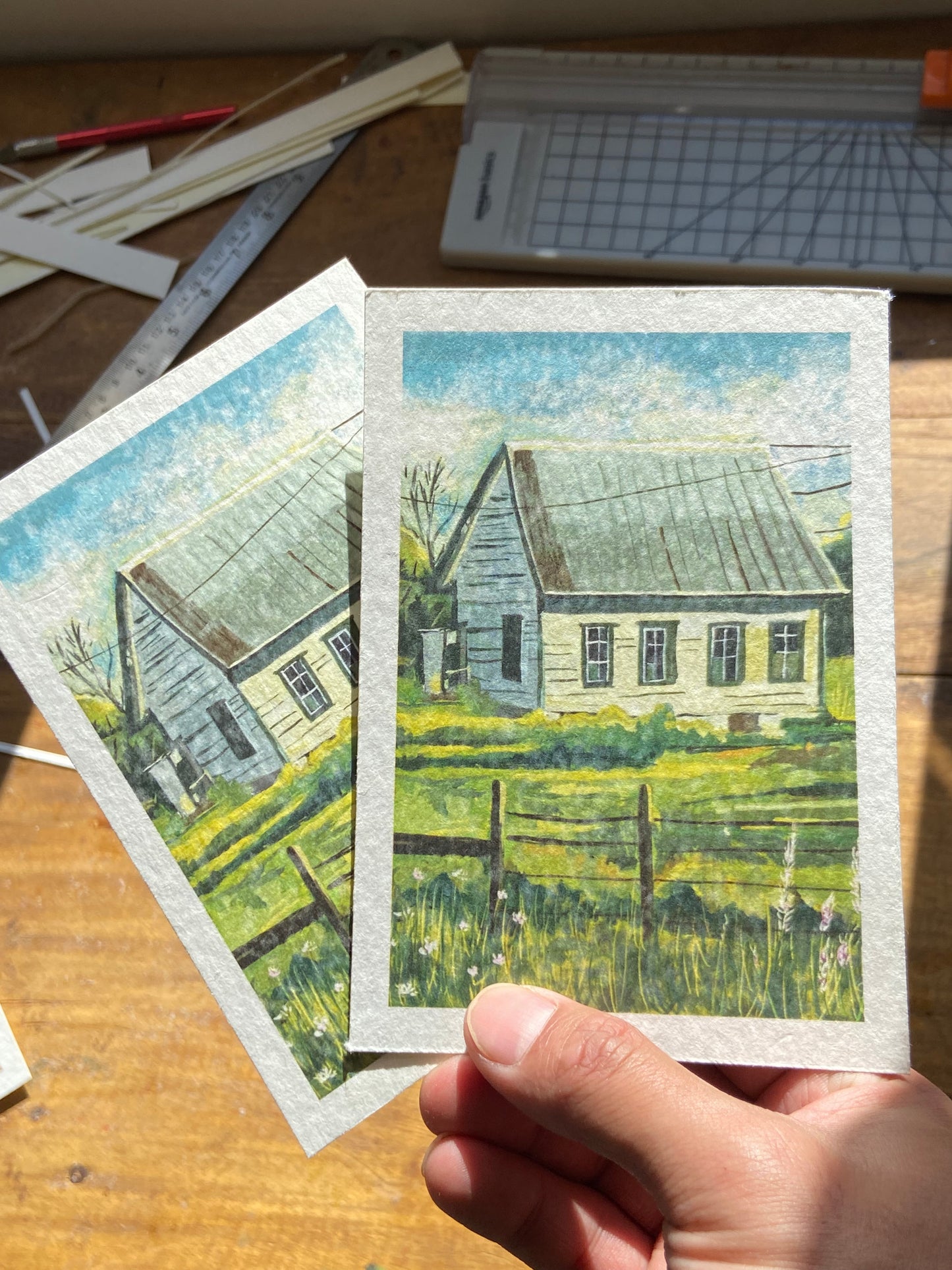 Slow living home postcard