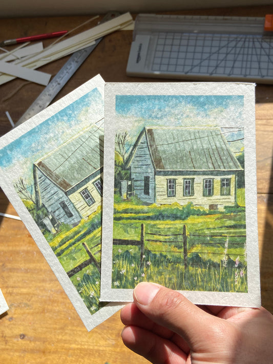 Slow living home postcard