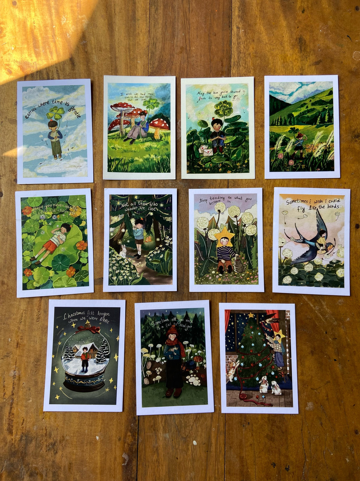 Orange boy 11 whimsical postcard bundle