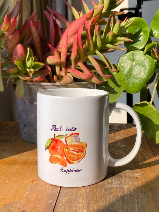 Timmy’s peel into Happiness mug