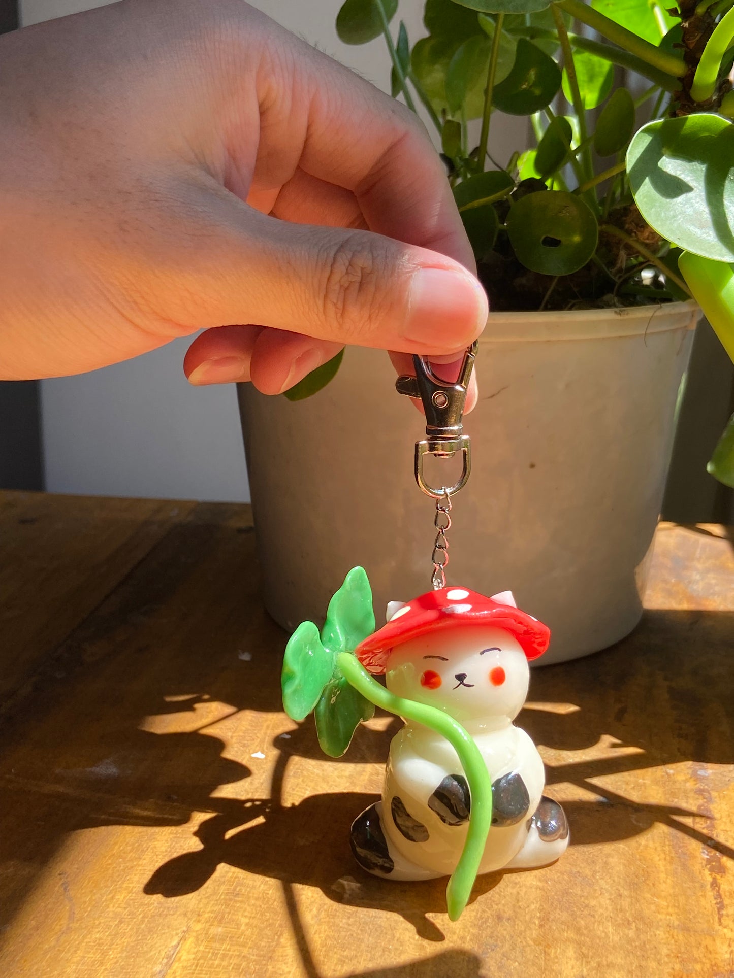 Ichiro with clover keychain