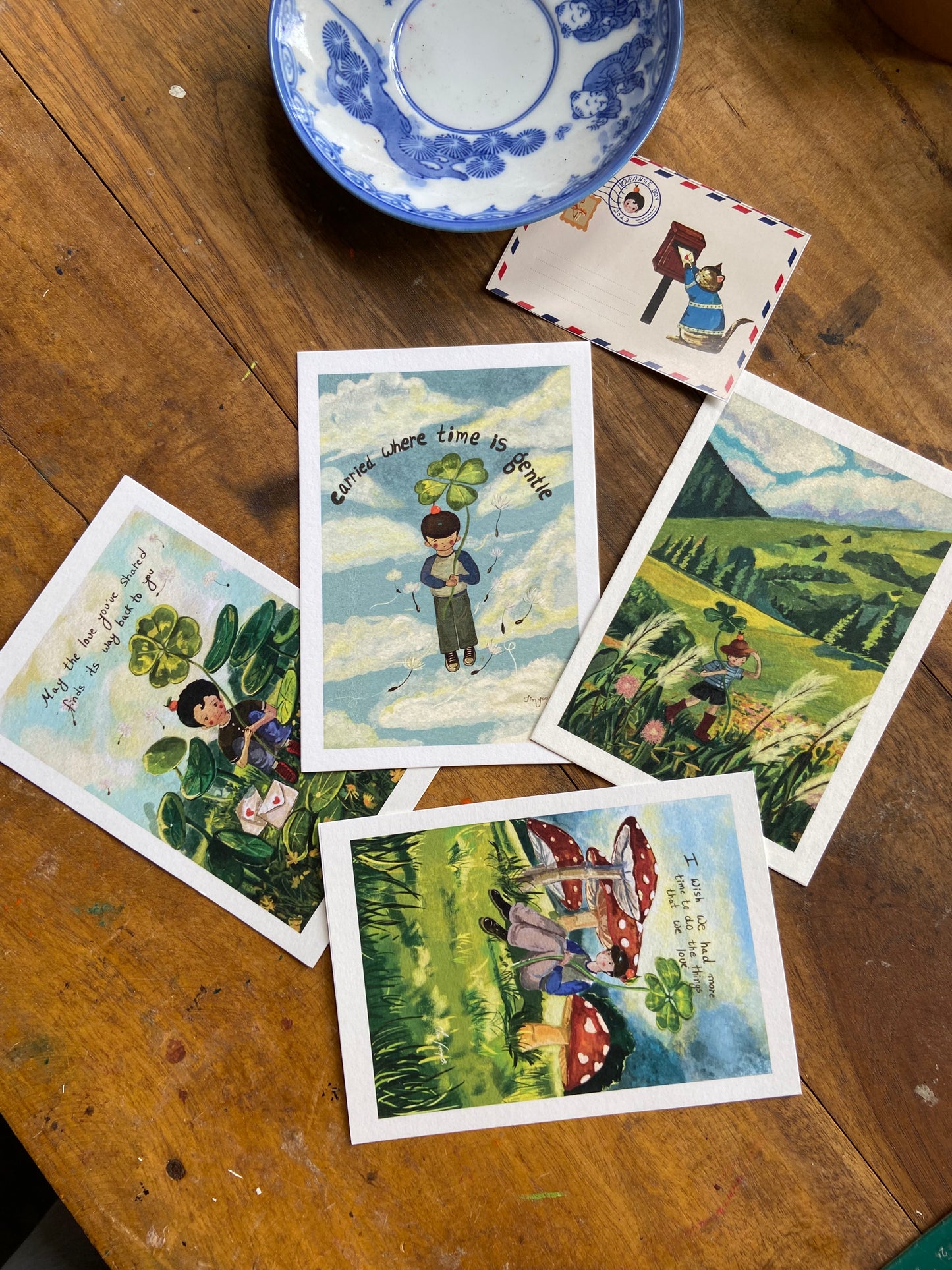 Orange boy Journey postcards