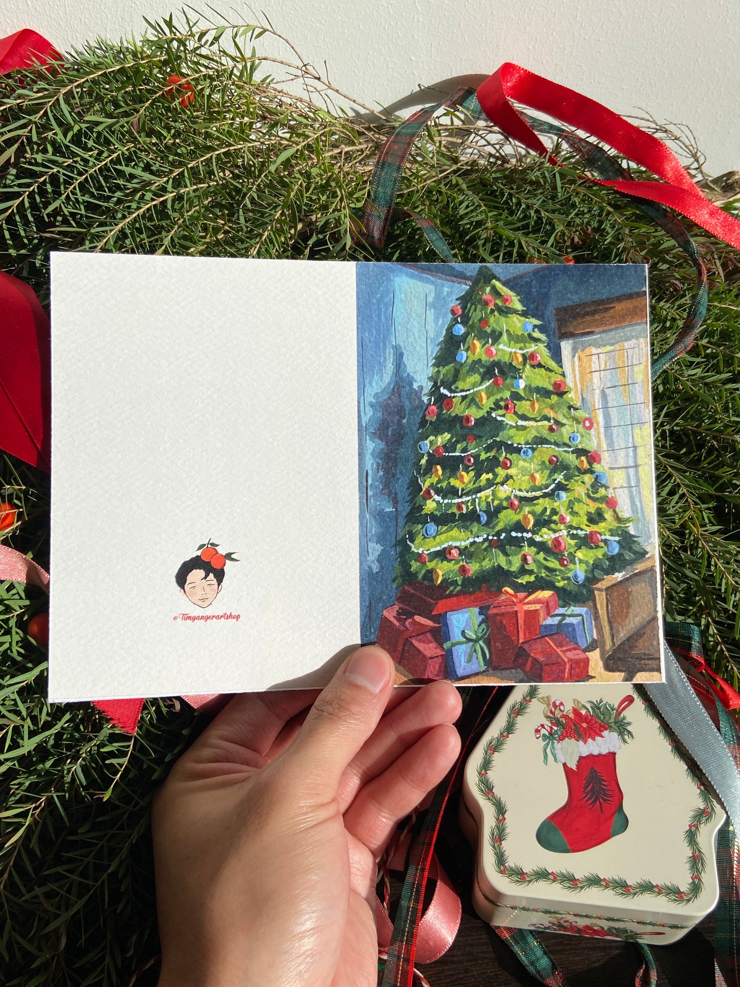 Christmas tree , Holiday Card