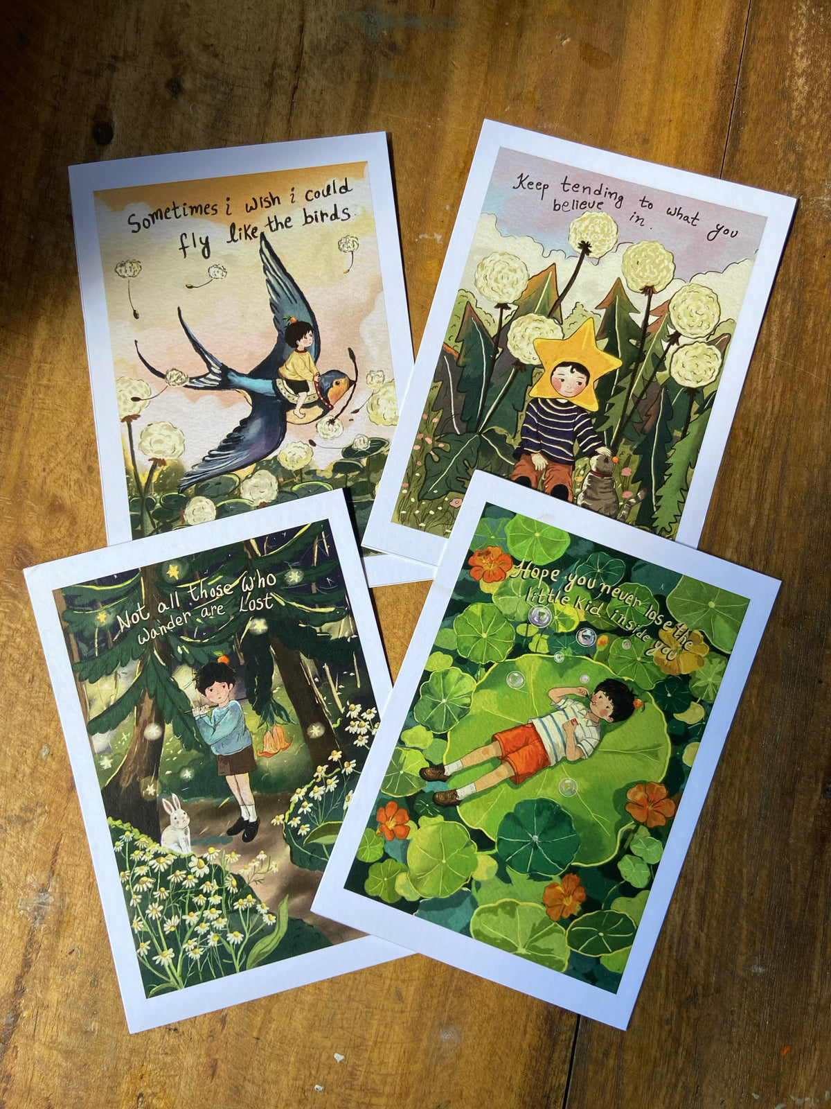 Orange boy 11 whimsical postcard bundle