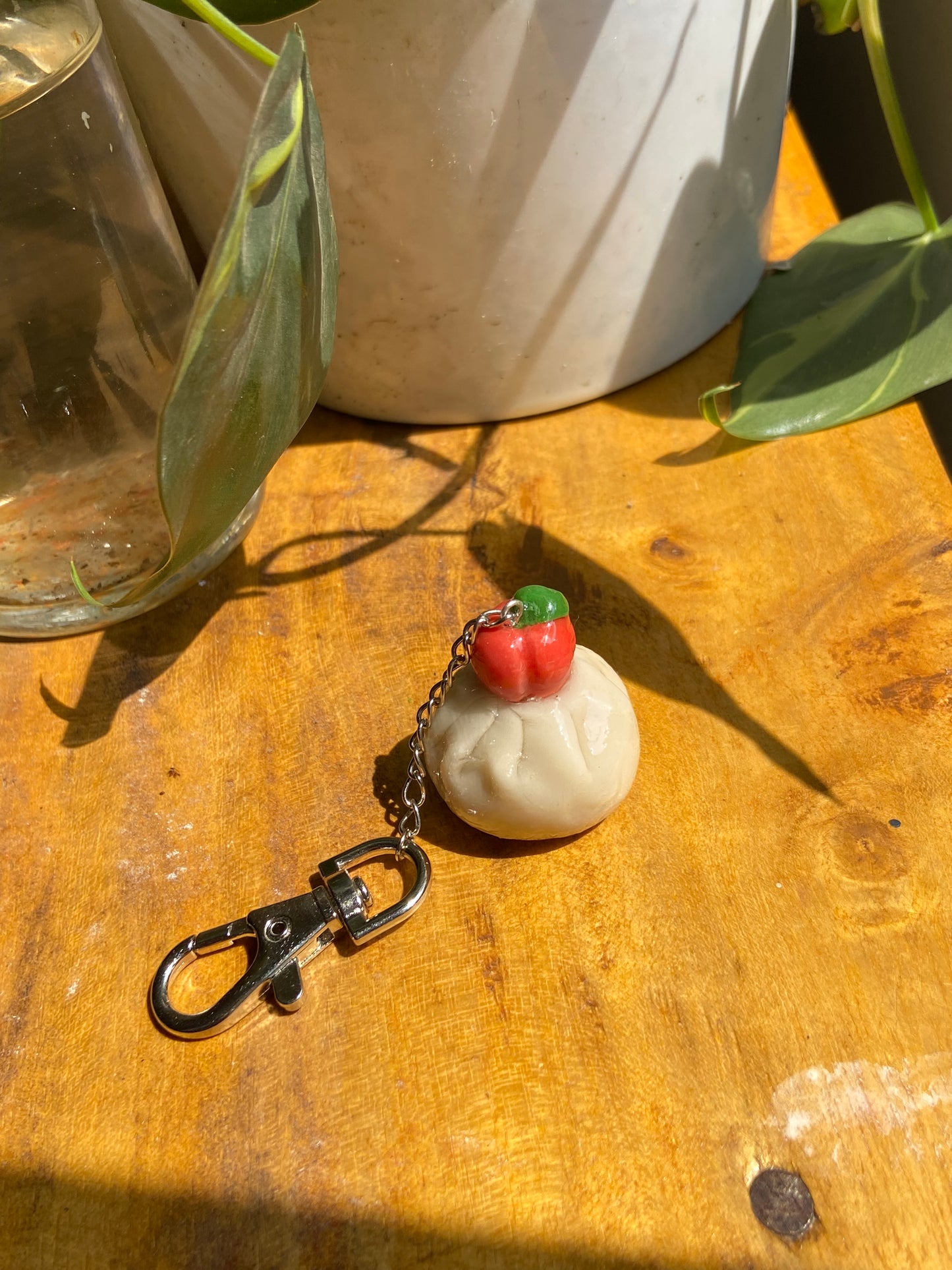 Peach dumplings keychain