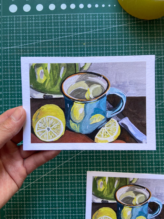 Slice of Lemon Tea postcard