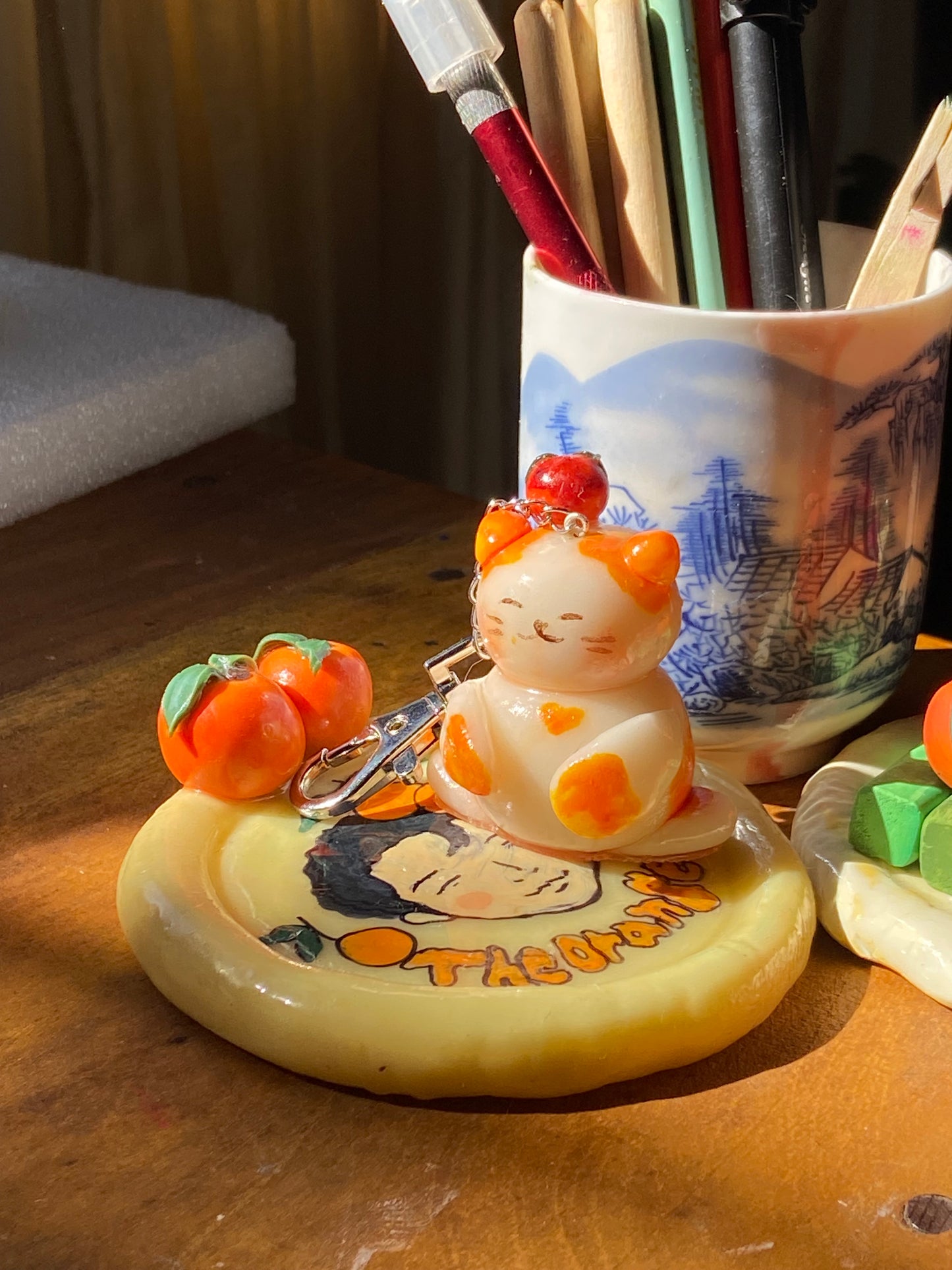 The orange cat keychain