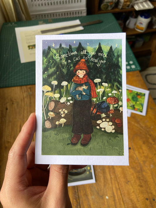 Cozy friend greeting card