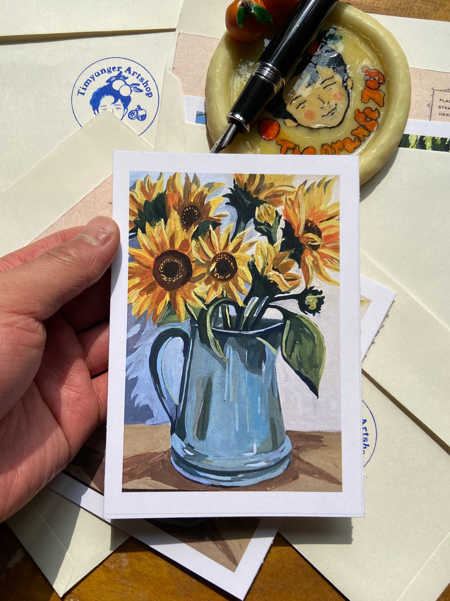 Sunflowers postcards