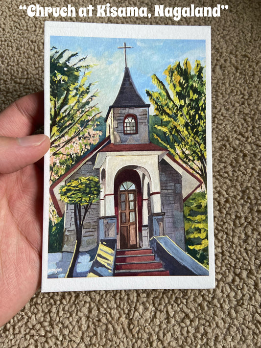 Church at Kisama, Nagaland postcard