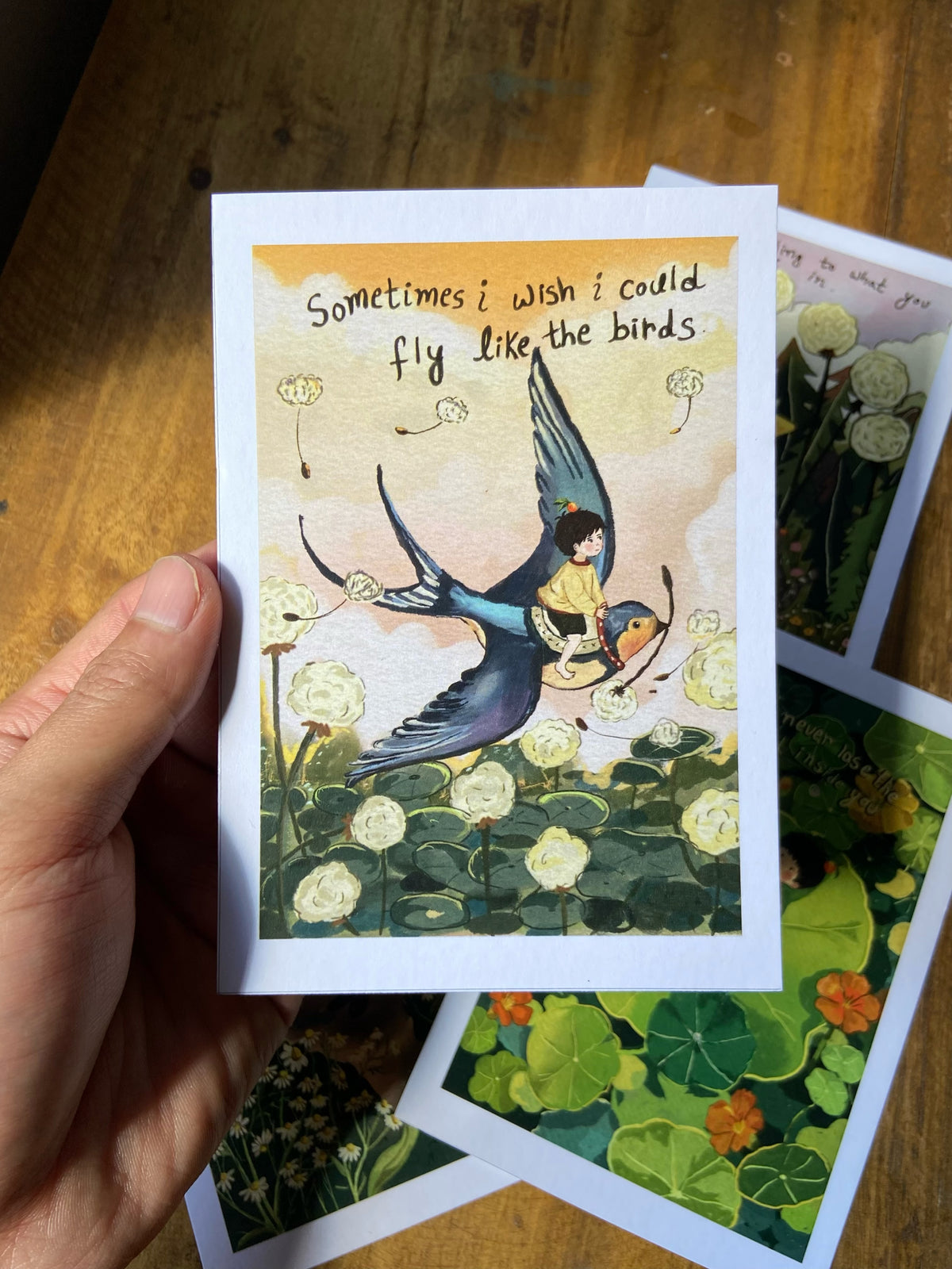 Orange boy Whimsical journey Postcard bundle