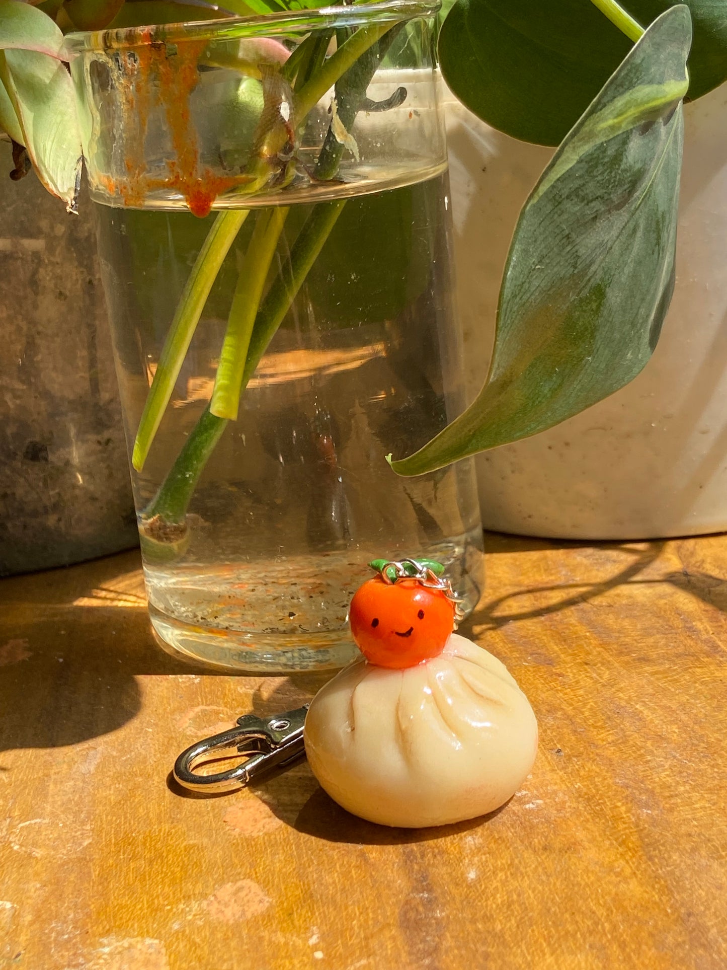 Orange dumpling keychain